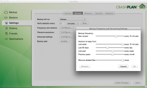 CrashPlan Delete Settings